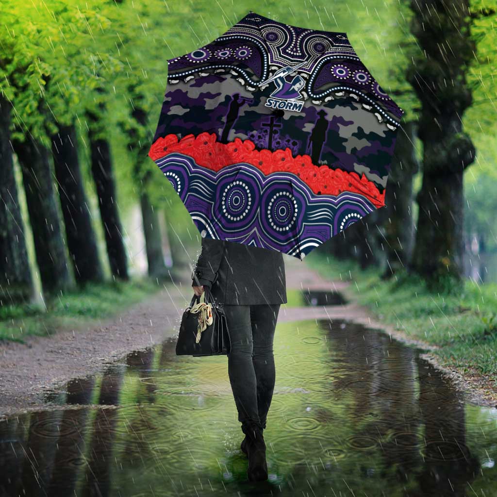ANZAC Day Melbourne Storm Umbrella Military Memorial Aboriginal Indigenous Art