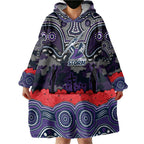 ANZAC Day Melbourne Storm Wearable Blanket Hoodie Military Memorial Aboriginal Indigenous Art