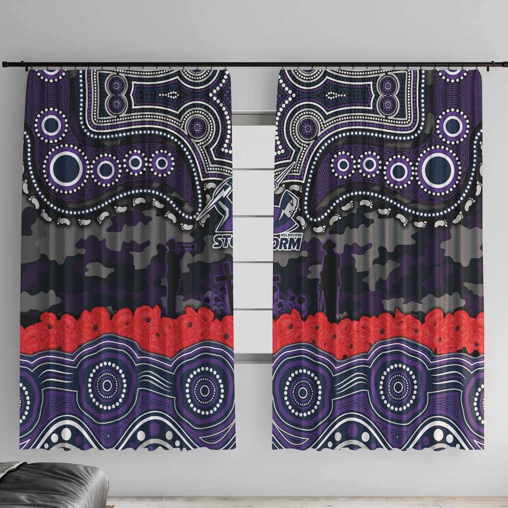 ANZAC Day Melbourne Storm Window Curtain Military Memorial Aboriginal Indigenous Art