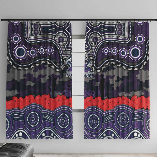 ANZAC Day Melbourne Storm Window Curtain Military Memorial Aboriginal Indigenous Art