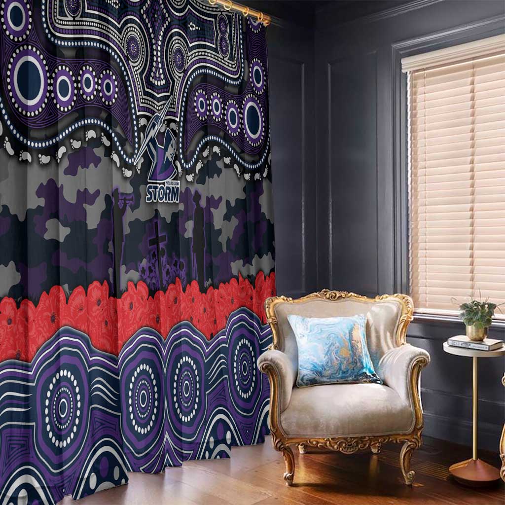 ANZAC Day Melbourne Storm Window Curtain Military Memorial Aboriginal Indigenous Art