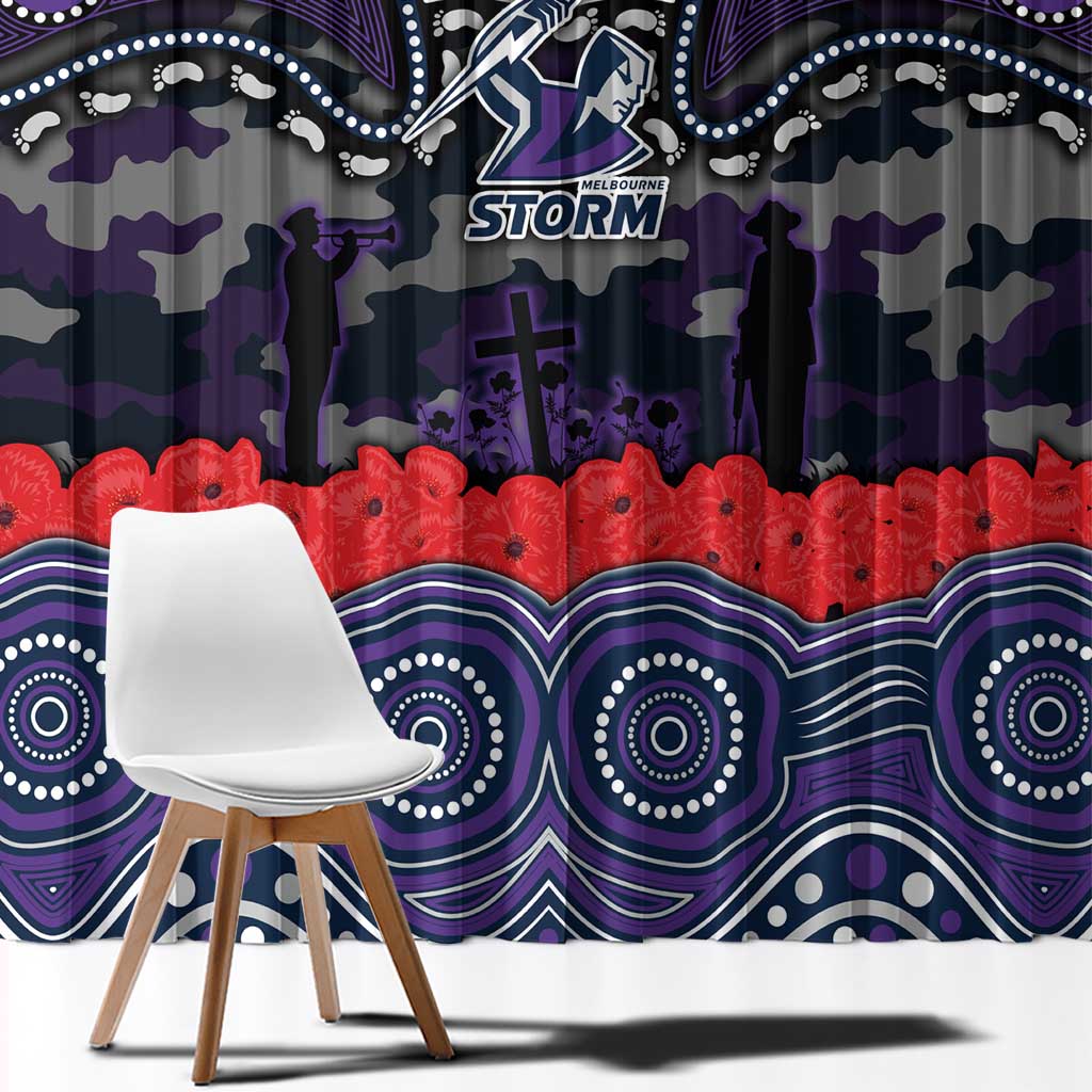 ANZAC Day Melbourne Storm Window Curtain Military Memorial Aboriginal Indigenous Art