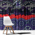 ANZAC Day Melbourne Storm Window Curtain Military Memorial Aboriginal Indigenous Art