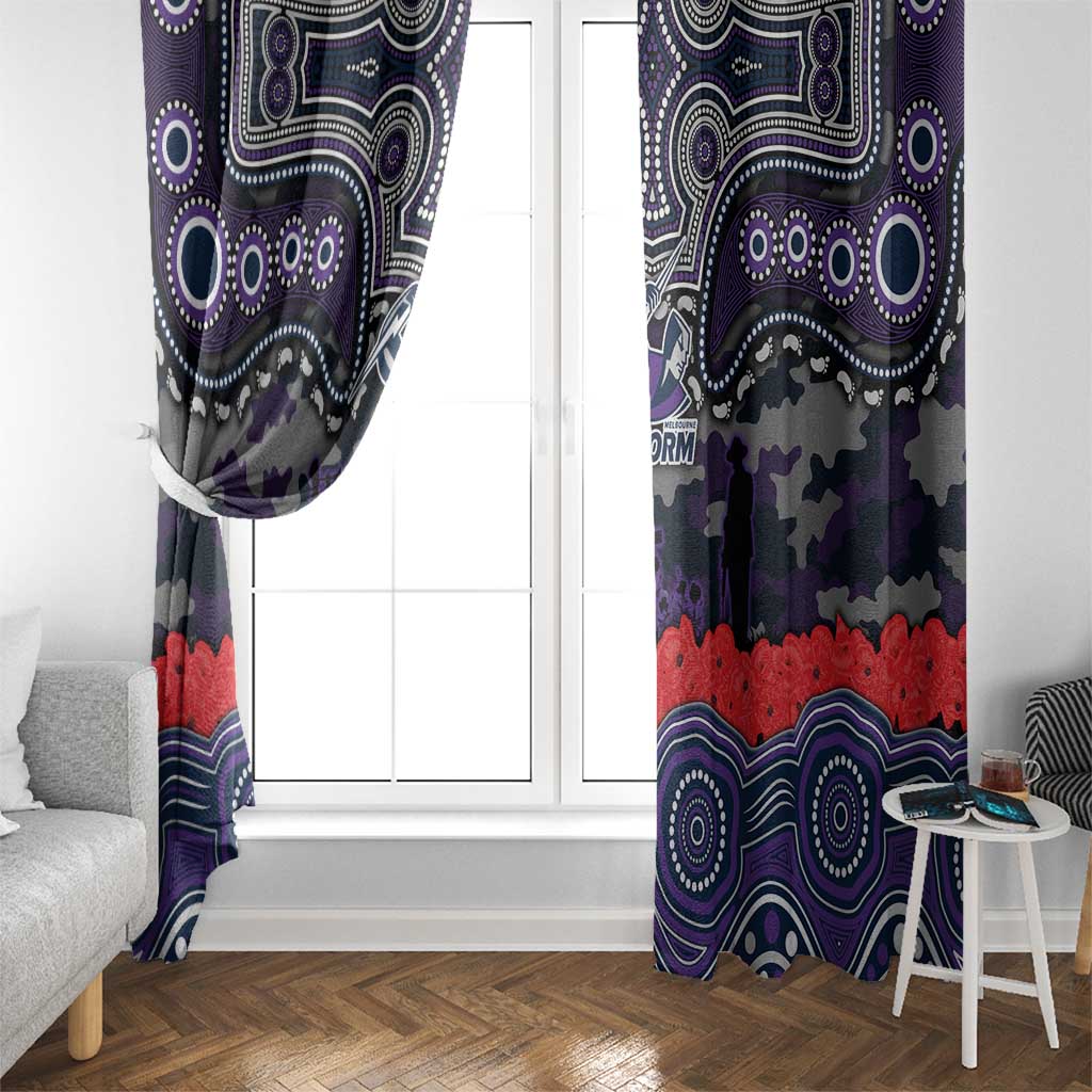 ANZAC Day Melbourne Storm Window Curtain Military Memorial Aboriginal Indigenous Art