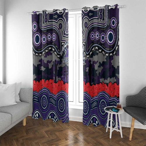 ANZAC Day Melbourne Storm Window Curtain Military Memorial Aboriginal Indigenous Art