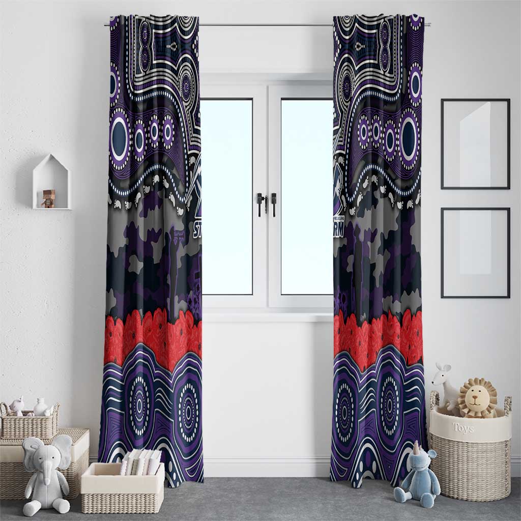 ANZAC Day Melbourne Storm Window Curtain Military Memorial Aboriginal Indigenous Art