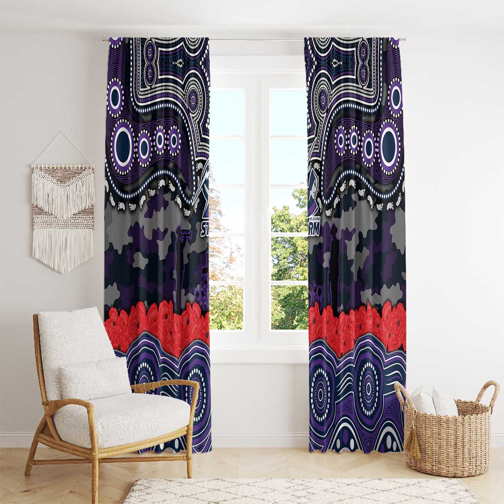 ANZAC Day Melbourne Storm Window Curtain Military Memorial Aboriginal Indigenous Art