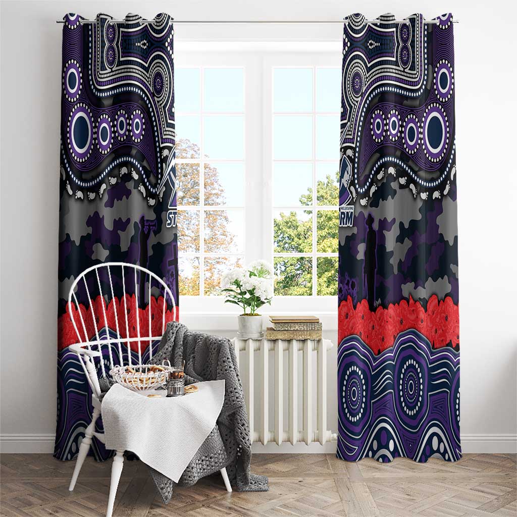 ANZAC Day Melbourne Storm Window Curtain Military Memorial Aboriginal Indigenous Art
