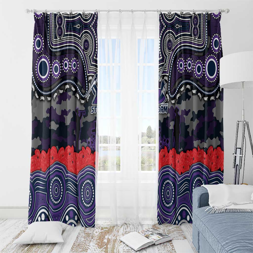 ANZAC Day Melbourne Storm Window Curtain Military Memorial Aboriginal Indigenous Art