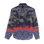 ANZAC Day Melbourne Storm Women Casual Shirt Military Memorial Aboriginal Indigenous Art