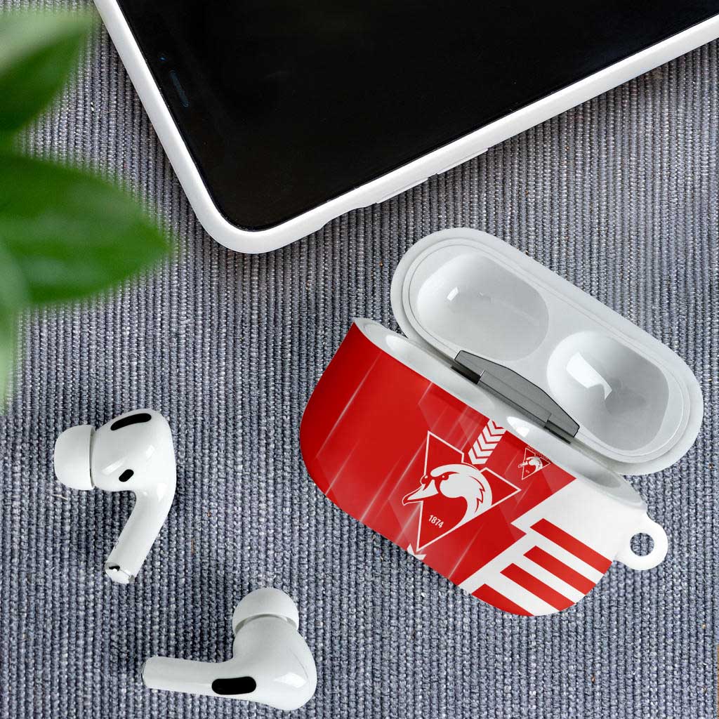 Sydney Swans AirPods Case Modern Geometric Sports Graphic Style