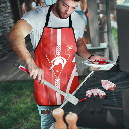 Sydney Swans Apron Modern Geometric Sports Graphic Style
