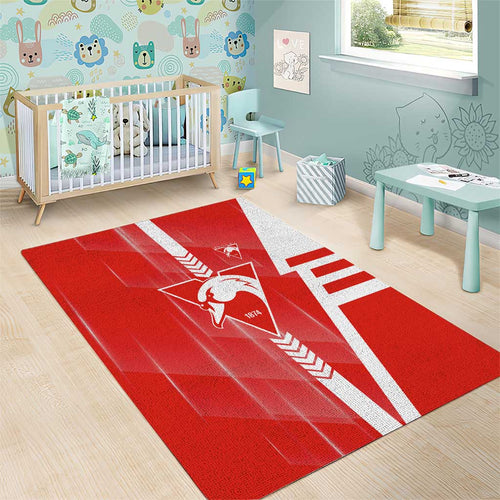 Sydney Swans Area Rug Modern Geometric Sports Graphic Style