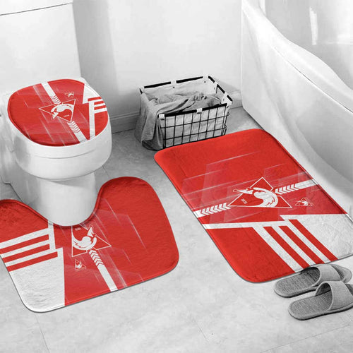 Sydney Swans Bathroom Set Modern Geometric Sports Graphic Style