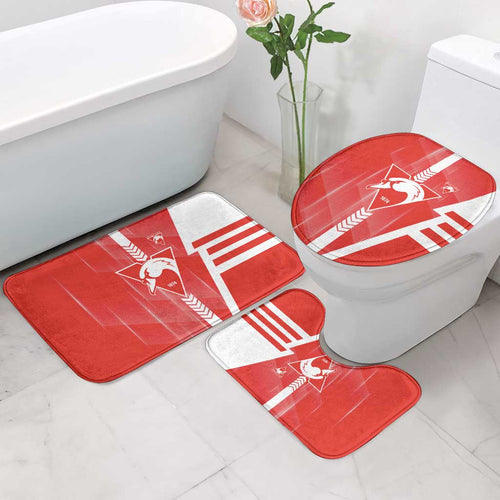 Sydney Swans Bathroom Set Modern Geometric Sports Graphic Style