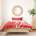 Sydney Swans Bedding Set Modern Geometric Sports Graphic Style