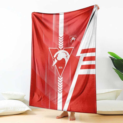 Sydney Swans Blanket Modern Geometric Sports Graphic Style