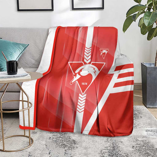Sydney Swans Blanket Modern Geometric Sports Graphic Style