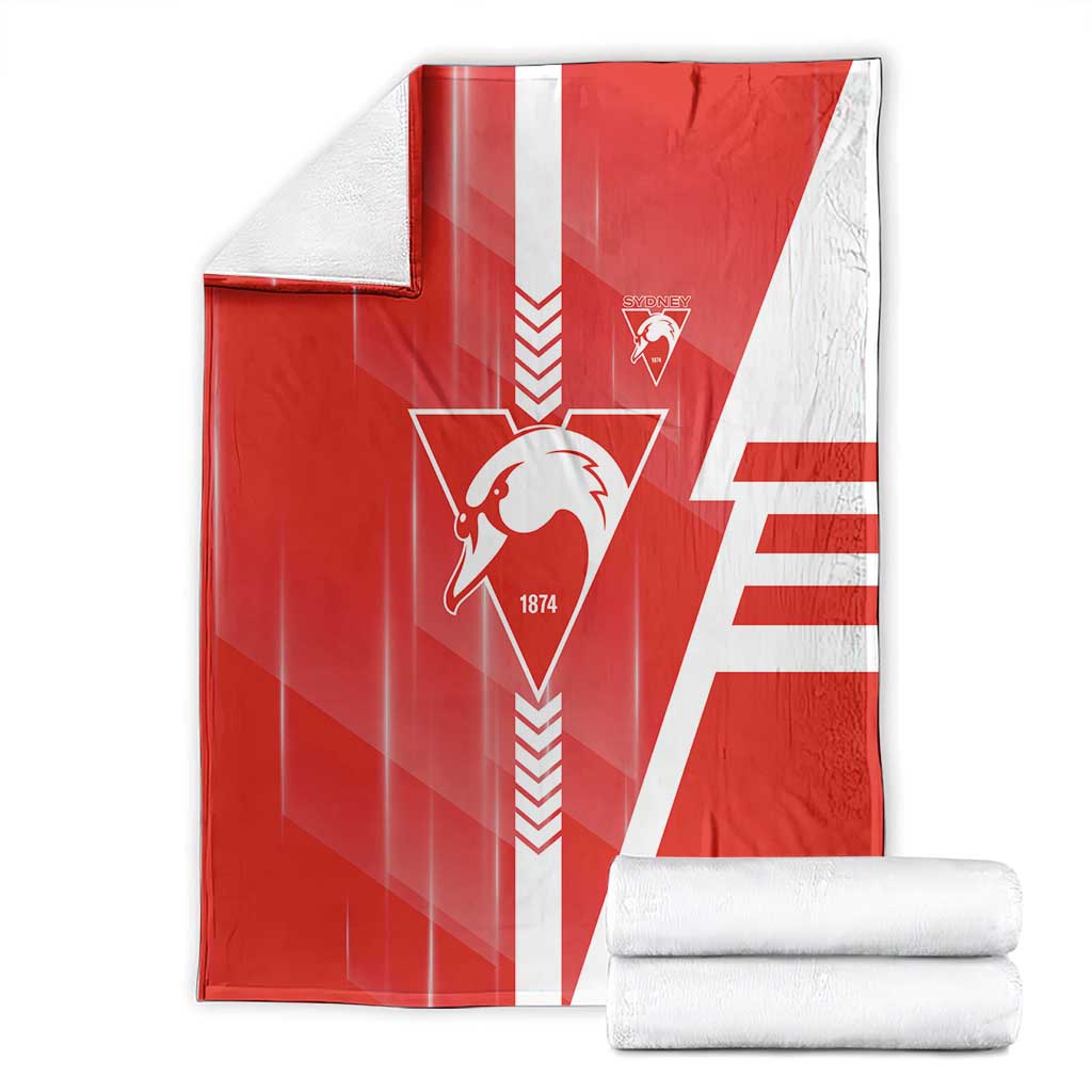 Sydney Swans Blanket Modern Geometric Sports Graphic Style