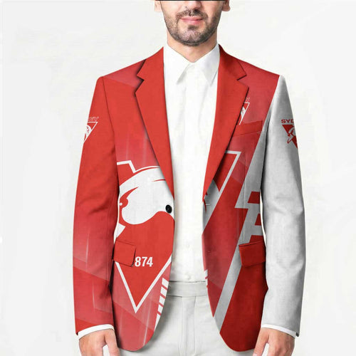 Personalized Sydney Swans Blazer Modern Geometric Sports Graphic Style