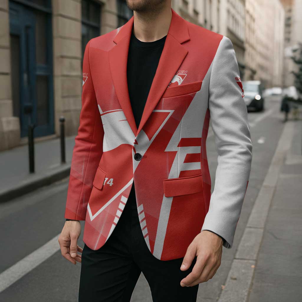 Personalized Sydney Swans Blazer Modern Geometric Sports Graphic Style