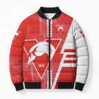 Personalized Sydney Swans Bomber Puffer Jacket Modern Geometric Sports Graphic Style