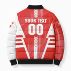 Personalized Sydney Swans Bomber Puffer Jacket Modern Geometric Sports Graphic Style