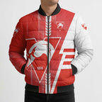 Personalized Sydney Swans Bomber Puffer Jacket Modern Geometric Sports Graphic Style