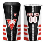 Personalized Sydney Swans 4 in 1 Can Cooler Tumbler Modern Geometric Sports Graphic Style