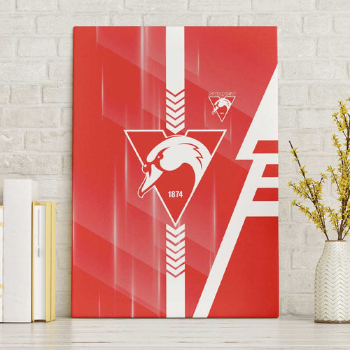 Sydney Swans Canvas Wall Art Modern Geometric Sports Graphic Style