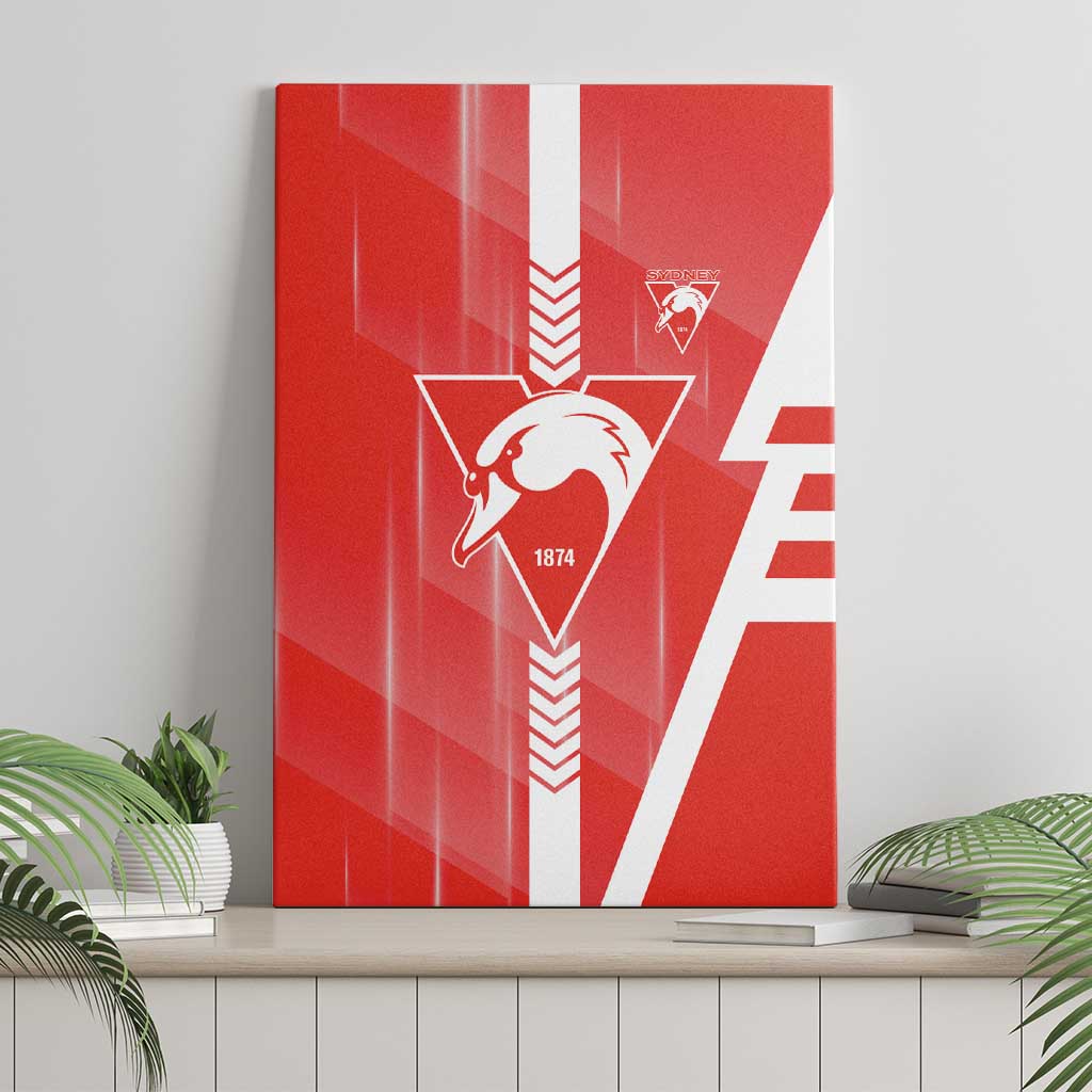 Sydney Swans Canvas Wall Art Modern Geometric Sports Graphic Style