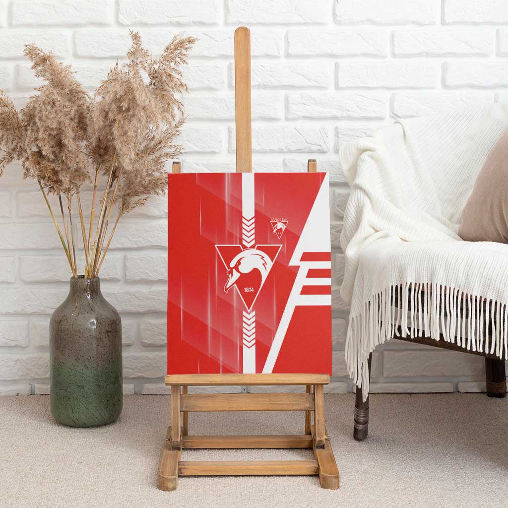 Sydney Swans Canvas Wall Art Modern Geometric Sports Graphic Style