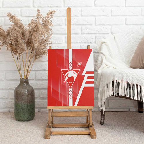 Sydney Swans Canvas Wall Art Modern Geometric Sports Graphic Style