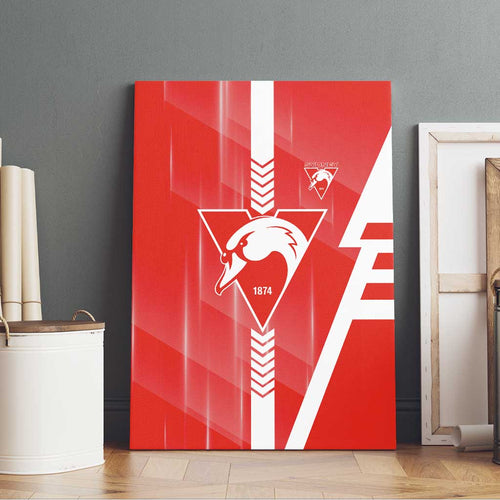 Sydney Swans Canvas Wall Art Modern Geometric Sports Graphic Style