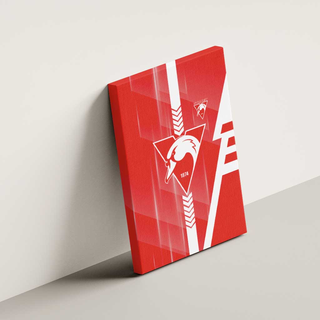 Sydney Swans Canvas Wall Art Modern Geometric Sports Graphic Style