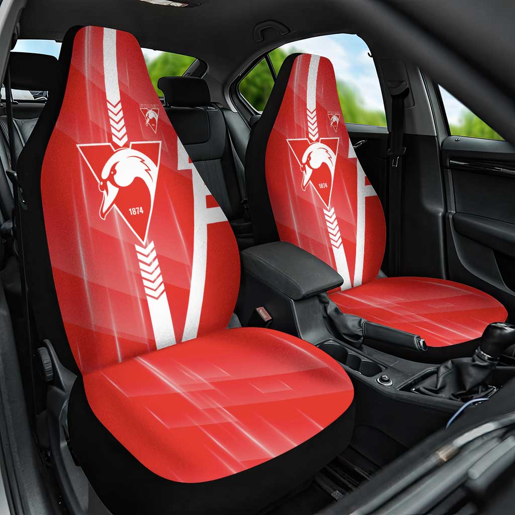 Sydney Swans Car Seat Cover Modern Geometric Sports Graphic Style