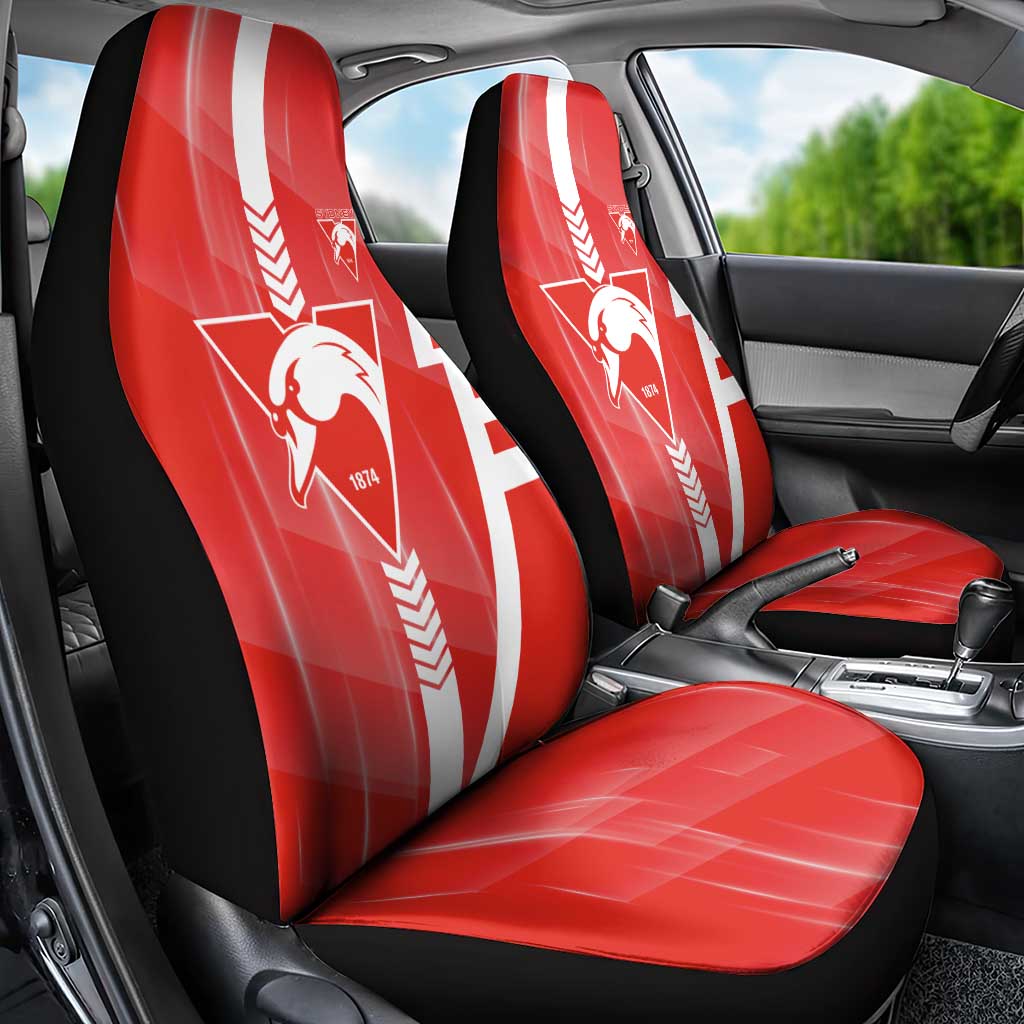 Sydney Swans Car Seat Cover Modern Geometric Sports Graphic Style