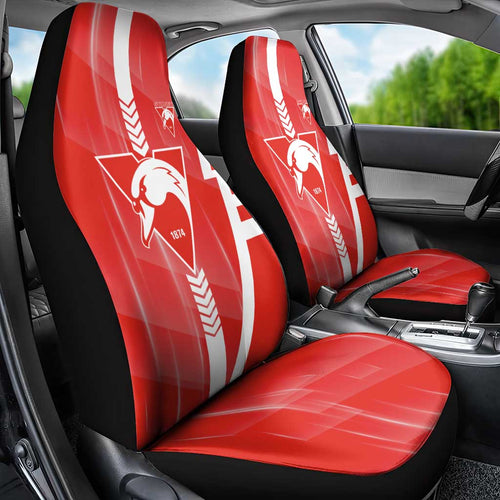 Sydney Swans Car Seat Cover Modern Geometric Sports Graphic Style