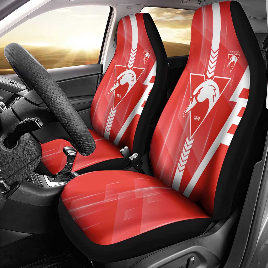 Sydney Swans Car Seat Cover Modern Geometric Sports Graphic Style