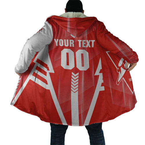 Personalized Sydney Swans Cloak Modern Geometric Sports Graphic Style