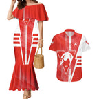 Personalized Sydney Swans Couples Matching Mermaid Dress and Hawaiian Shirt Modern Geometric Sports Graphic Style