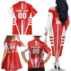 Personalized Sydney Swans Family Matching Off The Shoulder Long Sleeve Dress and Hawaiian Shirt Modern Geometric Sports Graphic Style