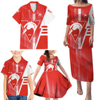 Personalized Sydney Swans Family Matching Puletasi and Hawaiian Shirt Modern Geometric Sports Graphic Style