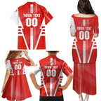 Personalized Sydney Swans Family Matching Puletasi and Hawaiian Shirt Modern Geometric Sports Graphic Style