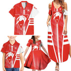Personalized Sydney Swans Family Matching Summer Maxi Dress and Hawaiian Shirt Modern Geometric Sports Graphic Style