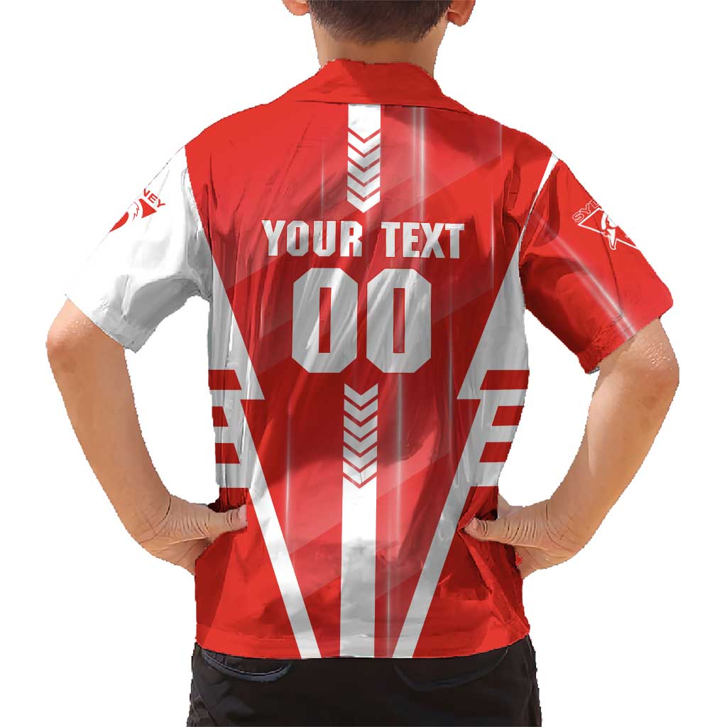 Personalized Sydney Swans Family Matching Summer Maxi Dress and Hawaiian Shirt Modern Geometric Sports Graphic Style