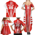 Personalized Sydney Swans Family Matching Summer Maxi Dress and Hawaiian Shirt Modern Geometric Sports Graphic Style