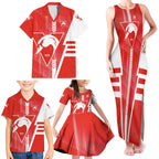 Personalized Sydney Swans Family Matching Tank Maxi Dress and Hawaiian Shirt Modern Geometric Sports Graphic Style