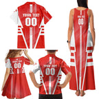 Personalized Sydney Swans Family Matching Tank Maxi Dress and Hawaiian Shirt Modern Geometric Sports Graphic Style