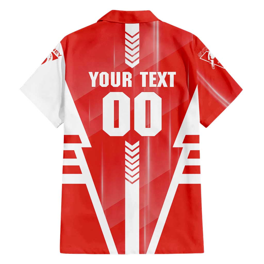 Personalized Sydney Swans Family Matching Tank Maxi Dress and Hawaiian Shirt Modern Geometric Sports Graphic Style